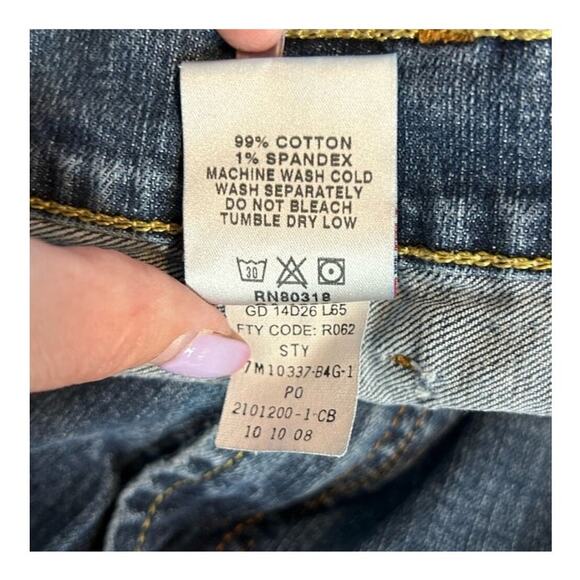 Lucky Brand Dungarees Y2K Bootcut Jeans Size 34 Short Gene Montesano Collection - Picture 10 of 13